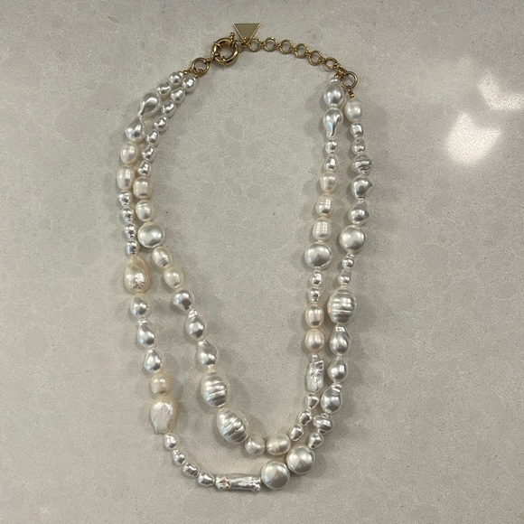Serefina by Anthropologie double strand faux pearl necklace - Picture 1 of 3